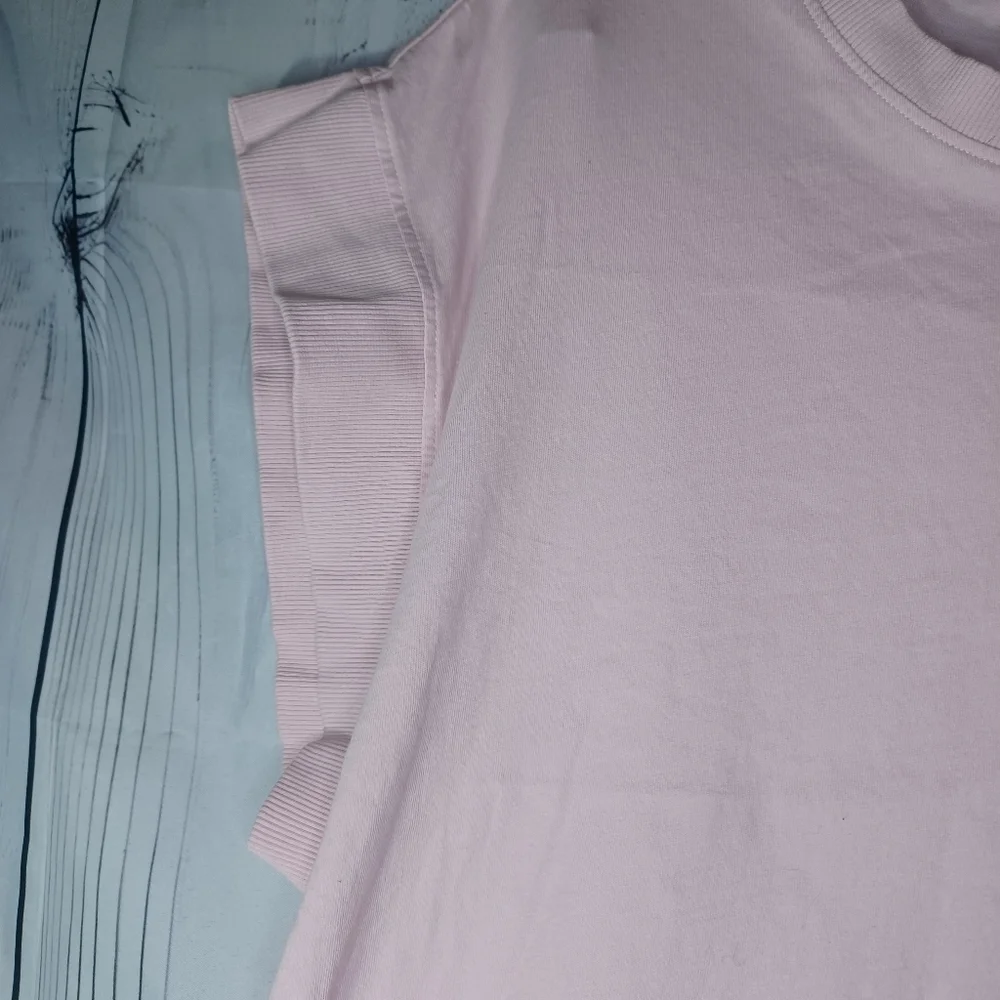 Zara soft pale Pink Boxy Relaxed T-shirt with Short Sleeves - Picture 6 of 12